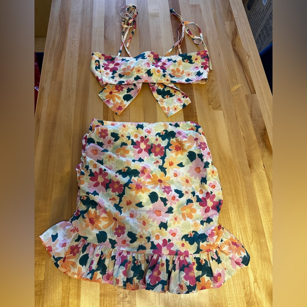 Floral skirt set